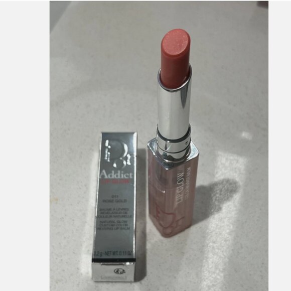 DIOR ADDICT LIP BALM LIP GLOW HOLO ROSE GOLD 011 DIOR **DISCONTINUED** BNIB - Picture 3 of 5
